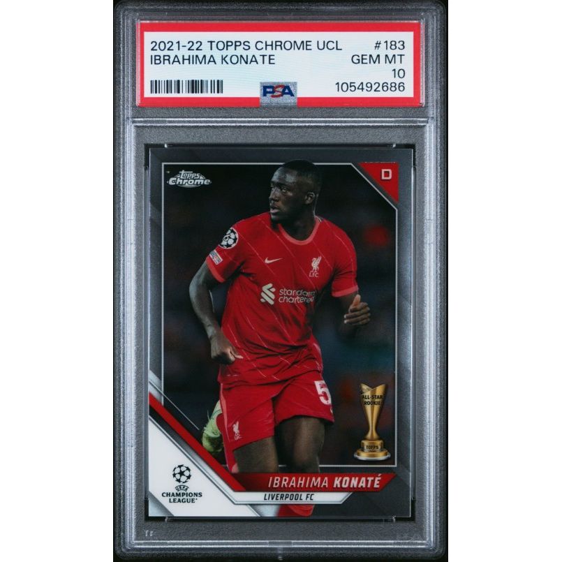 2021 Topps Chrome Uefa Champions League #183 Ibrahima Konate (All-Star Rookie) PSA 10