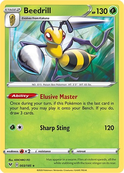 Sword & Shield Vivid Voltage - 003/185 Beedrill Rare