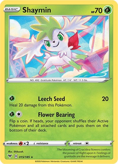 Sword & Shield Vivid Voltage - 015/185 Shaymin Holo Rare