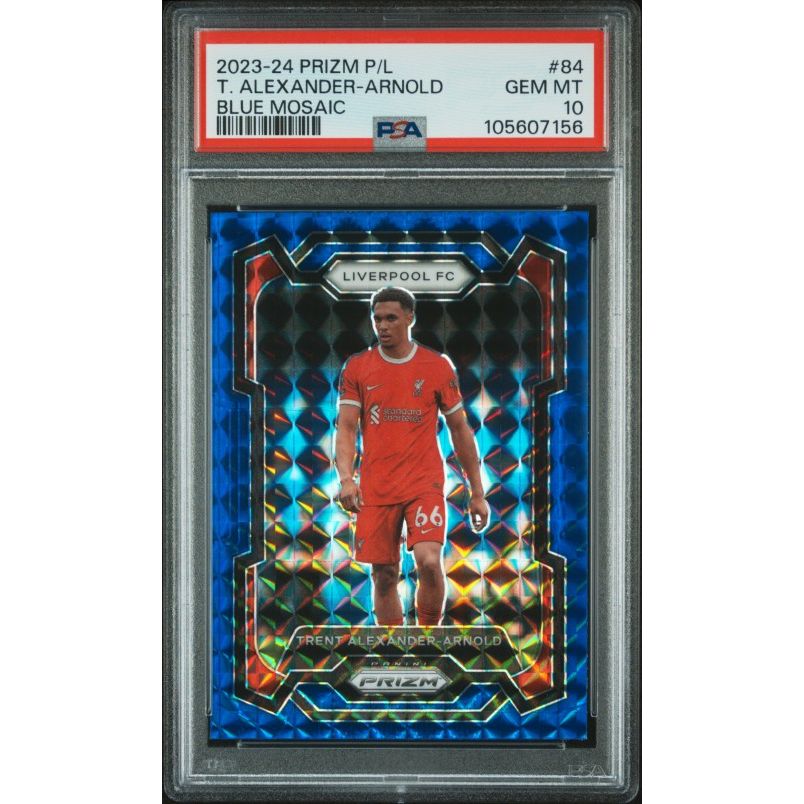 2023-24 Panini Prizm Premier League #84 T. Alexander-Arnold Blue Mosaic PSA 10