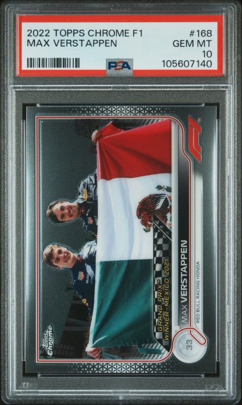 2022 Topps Chrome Formula 1 #168 Max Verstappen PSA 10