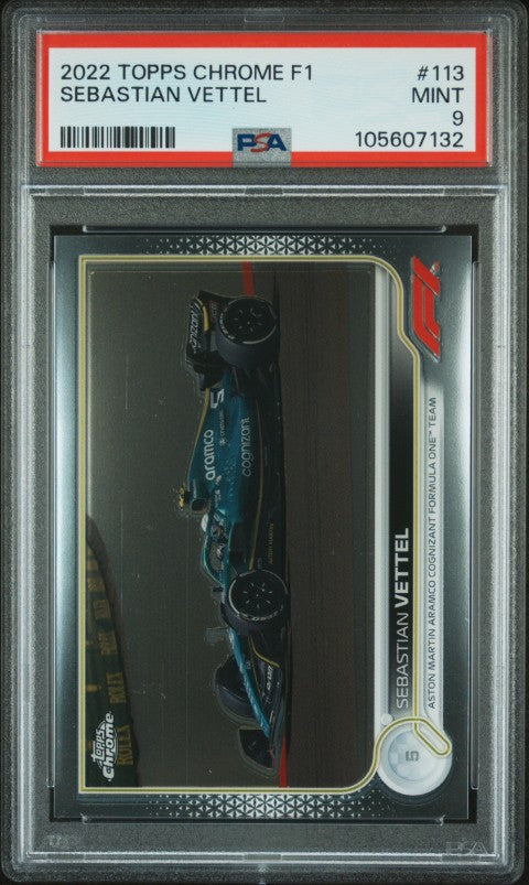 2022 Topps Chrome Formula 1 #113 Sebastian Vettel PSA 9
