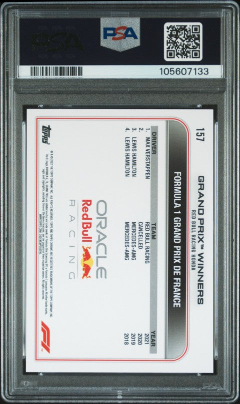 2022 Topps Chrome Formula 1 #157 Max Verstappen PSA 9