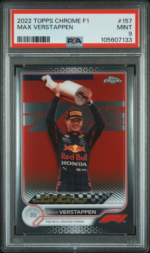 2022 Topps Chrome Formula 1 #157 Max Verstappen PSA 9