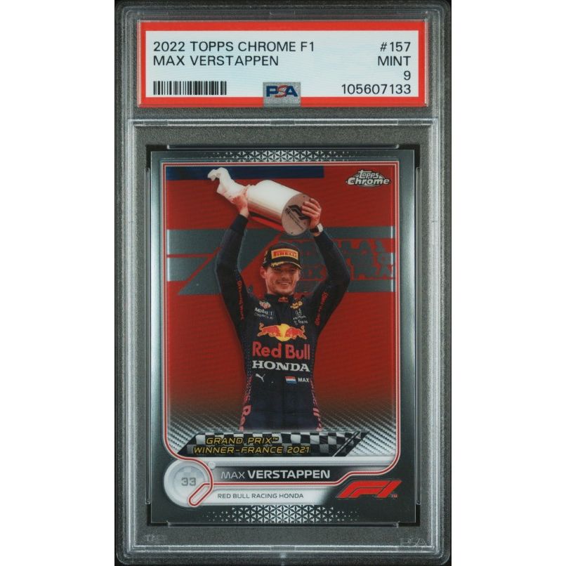 2022 Topps Chrome Formula 1 #157 Max Verstappen PSA 9