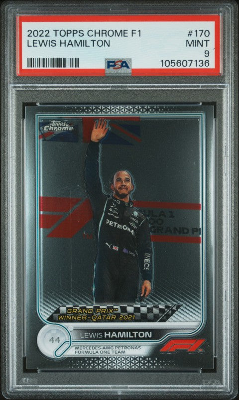 2022 Topps Chrome Formula 1 #170 Lewis Hamilton PSA 9