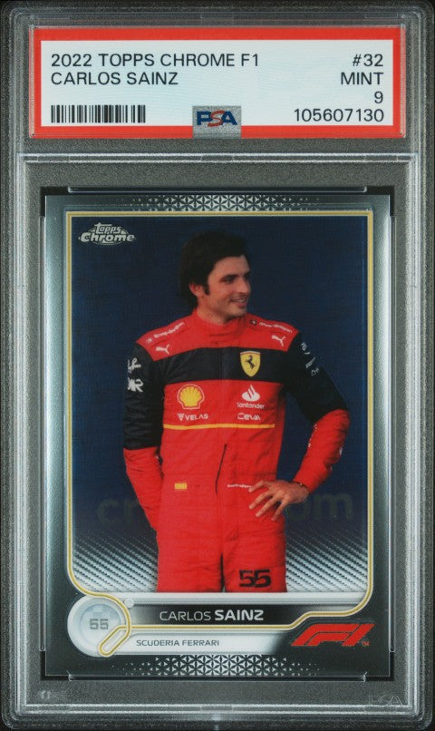 2022 Topps Chrome Formula 1 #32 Carlos Sainz PSA 9