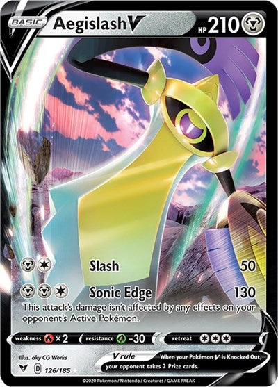 Sword & Shield Vivid Voltage - 126/185 Aegislash V Ultra Rare