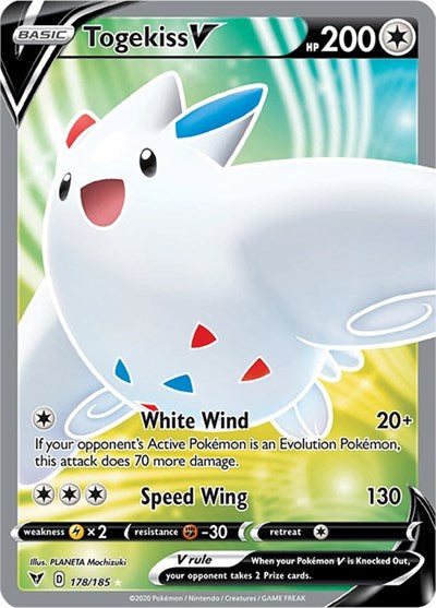 Sword & Shield Vivid Voltage - 178/185 Togekiss V (Full Art) Ultra Rare