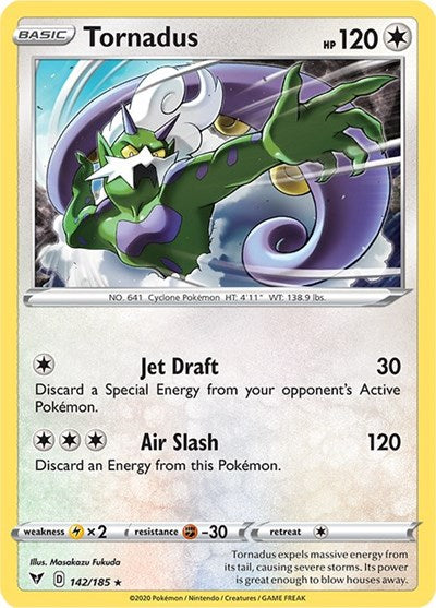 Sword & Shield Vivid Voltage - 142/185 Tornadus Holo Rare