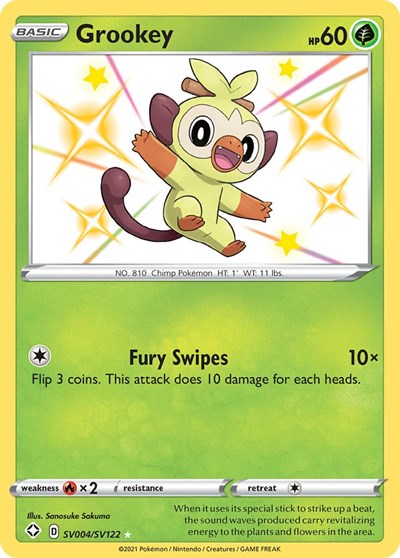 Shining Fates Shiny Vault - SV004/SV122 Grookey Shiny Holo Rare