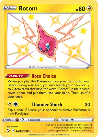 Shining Fates Shiny Vault - SV038/SV122 Rotom Shiny Holo Rare