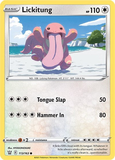 Sword & Shield Battle Styles - 113/163 Lickitung Common