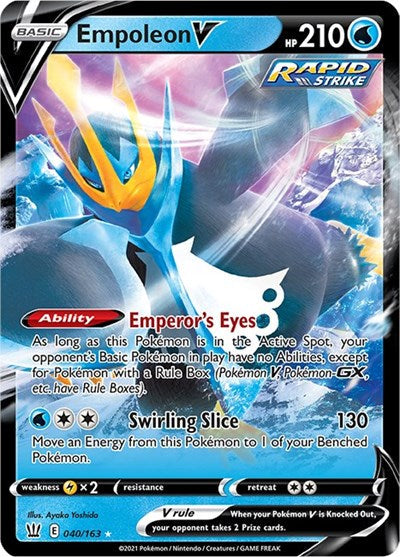 Sword & Shield Battle Styles - 040/163 Empoleon V Ultra Rare