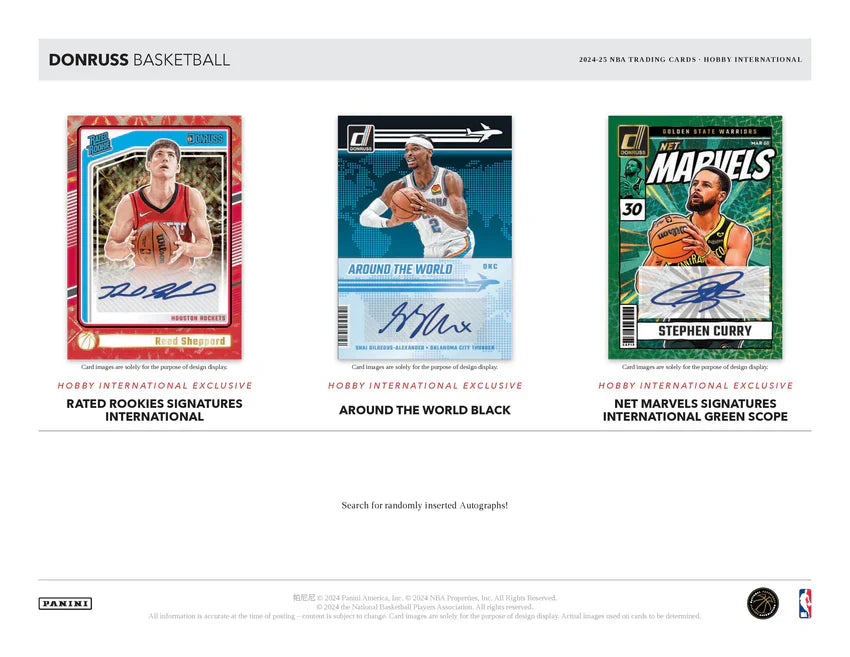 2024-25 Panini NBA Donruss Basketball International Hobby Box