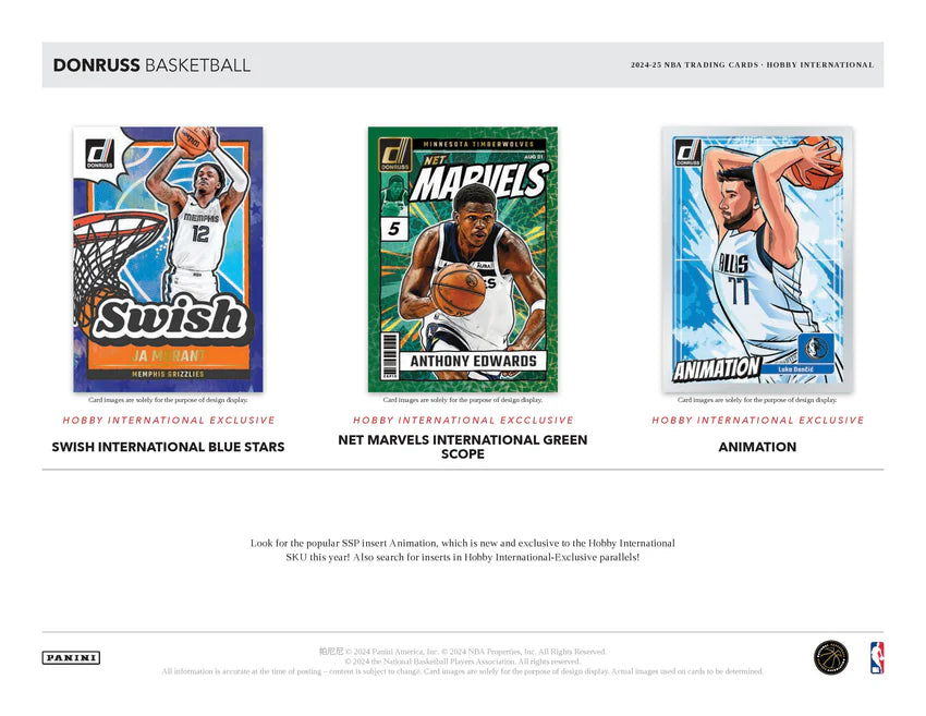 2024-25 Panini NBA Donruss Basketball International Hobby Box