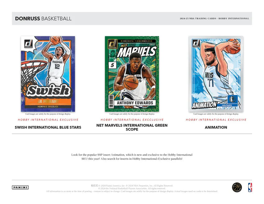 2024-25 Panini NBA Donruss Basketball International Hobby Box