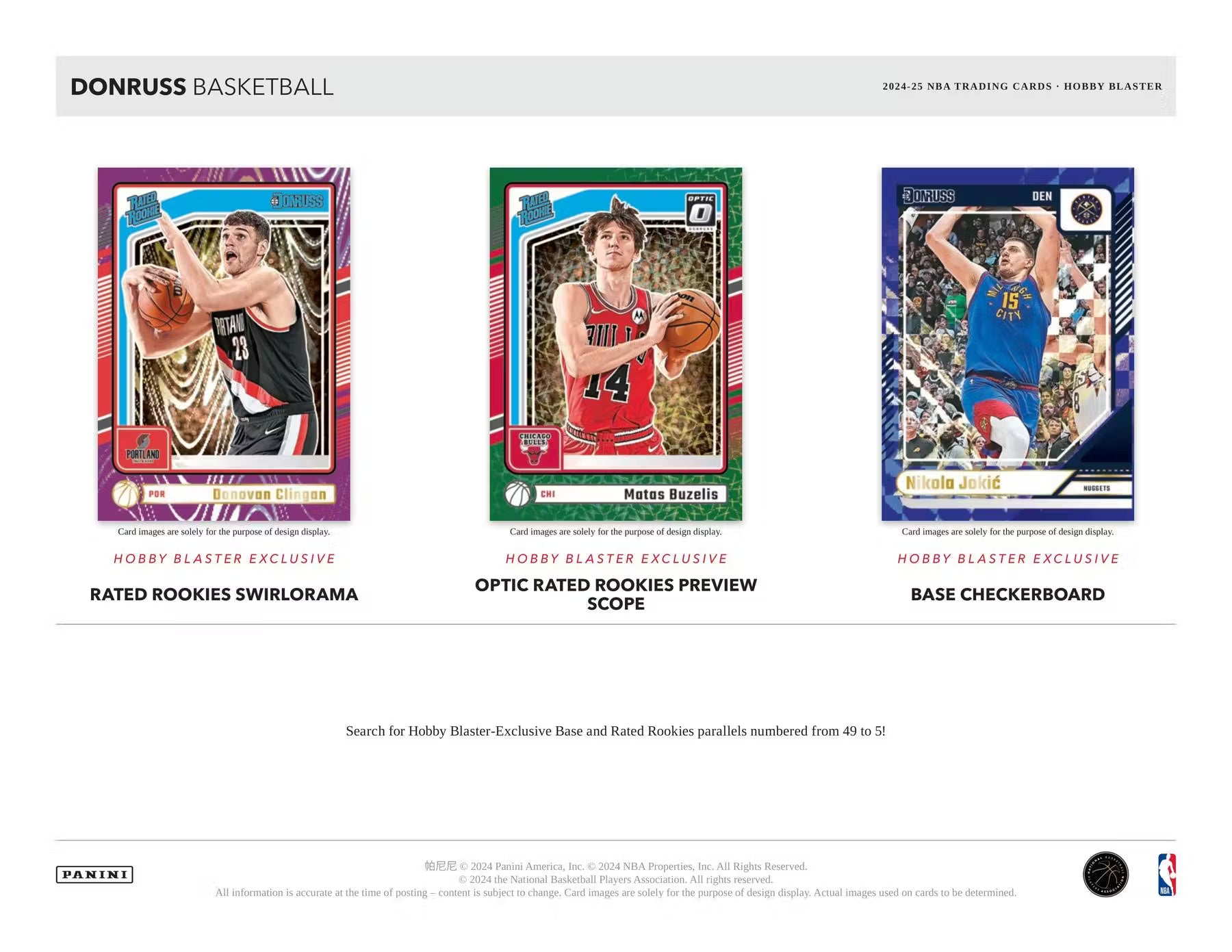 2024-25 Panini NBA Donruss Basketball Hobby Edition Blaster Box