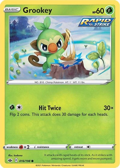 Sword & Shield Chilling Reign - 016/198 Grookey Common