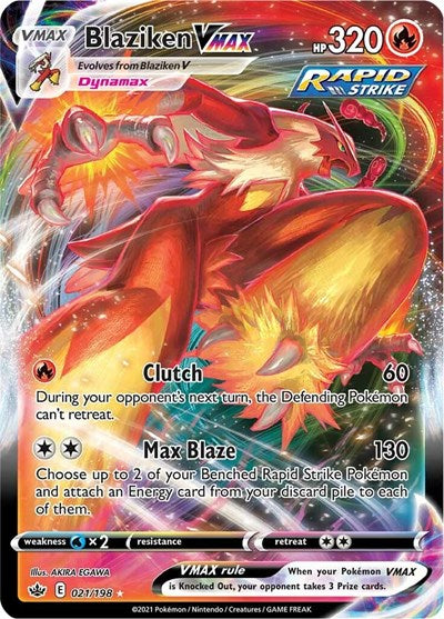 Sword & Shield Chilling Reign - 021/198 Blaziken VMAX Ultra Rare