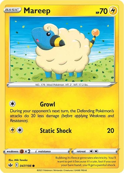 Sword & Shield Chilling Reign - 047/198 Mareep Common