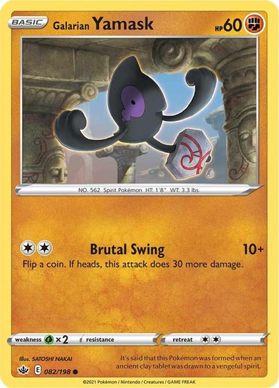 Sword & Shield Chilling Reign - 082/198 Galarian Yamask Common