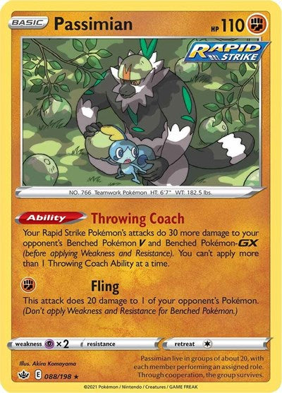 Sword & Shield Chilling Reign - 088/198 Passimian Rare