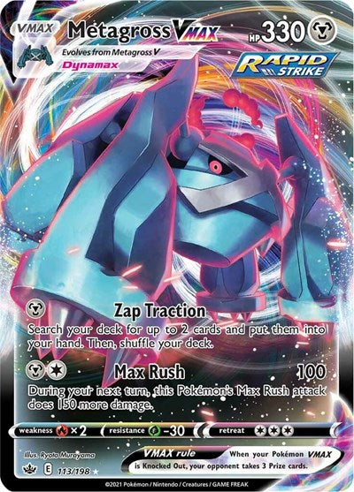 Sword & Shield Chilling Reign - 113/198 Metagross VMAX Ultra Rare