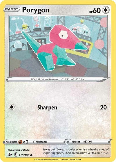 Sword & Shield Chilling Reign - 116/198 Porygon Common