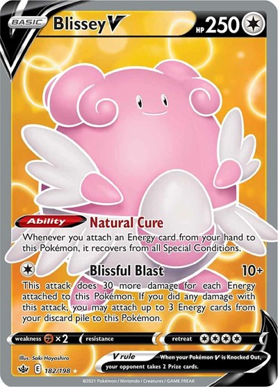 Sword & Shield Chilling Reign - 182/198 Blissey V (Full Art) Ultra Rare