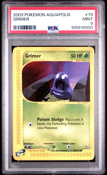 2003 Pokemon Aquapolis #79 Grimer PSA 9 2003 Pokemon Aquapolis #79 Grimer PSA 9