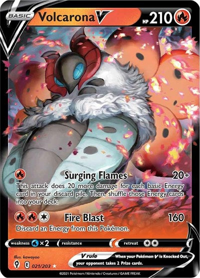 Sword & Shield Evolving Skies - 021/203 Volcarona V Ultra Rare