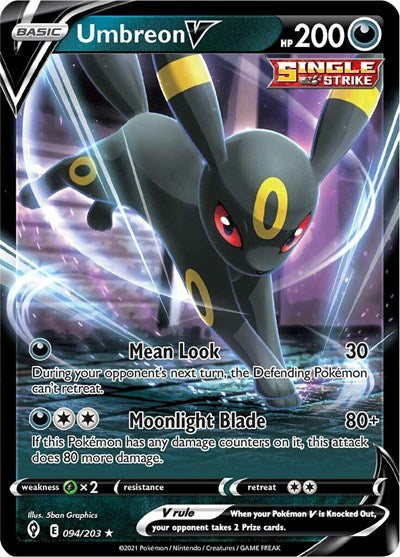 Sword & Shield Evolving Skies - 094/203 Umbreon V Ultra Rare
