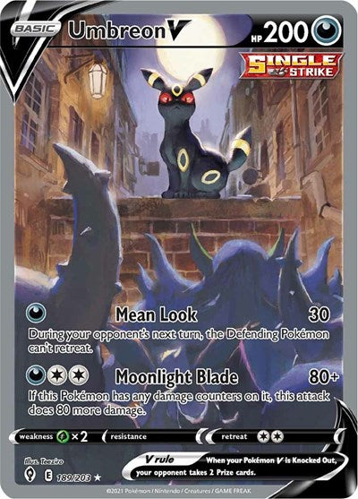 Sword & Shield Evolving Skies - 189/203 Umbreon V (Alternate Full Art) Ultra Rare