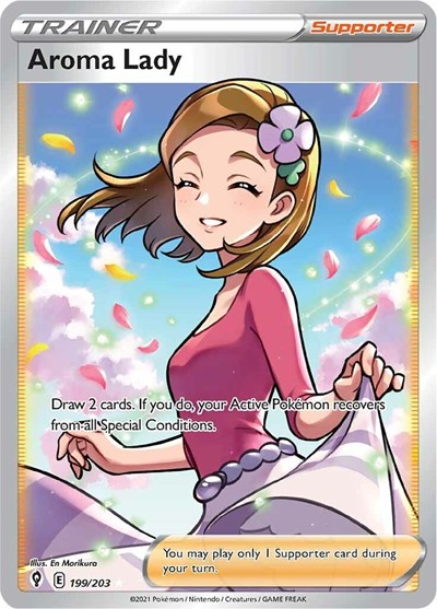 Sword & Shield Evolving Skies - 199/203 Aroma Lady (Full Art) Ultra Rare