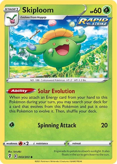 Sword & Shield Evolving Skies - 003/203 Skiploom Uncommon