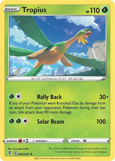 Sword & Shield Evolving Skies - 006/203 Tropius Rare