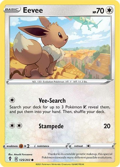 Sword & Shield Evolving Skies - 125/203 Eevee Common