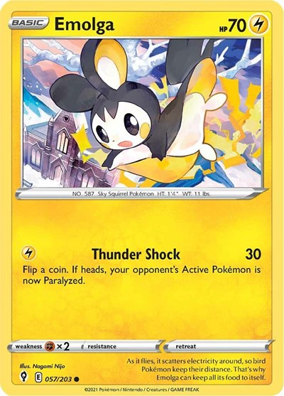 Sword & Shield Evolving Skies - 057/203 Emolga Common