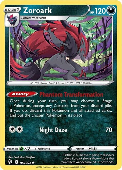 Sword & Shield Evolving Skies - 103/203 Zoroark Holo Rare