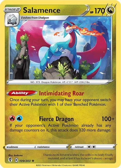 Sword & Shield Evolving Skies - 109/203 Salamence Holo Rare