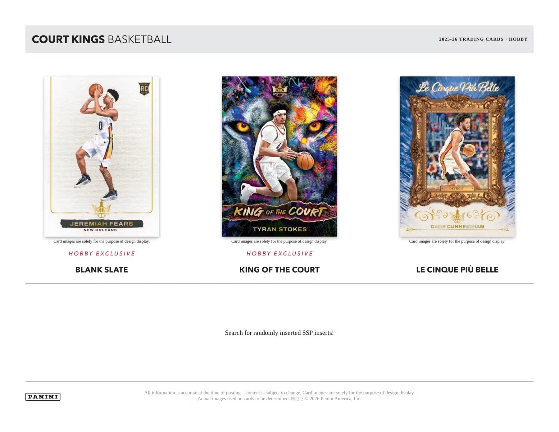 2025-26 Panini NBA Court Kings Basketball Hobby Box