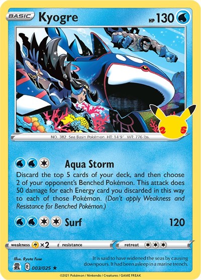 Celebrations - 003/025 Kyogre Holo Rare