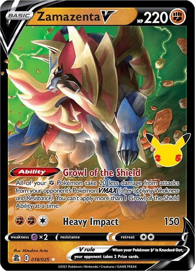 Celebrations - 018/025 Zamazenta V Ultra Rare