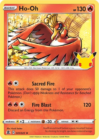 Celebrations - 001/025 Ho-Oh Holo Rare