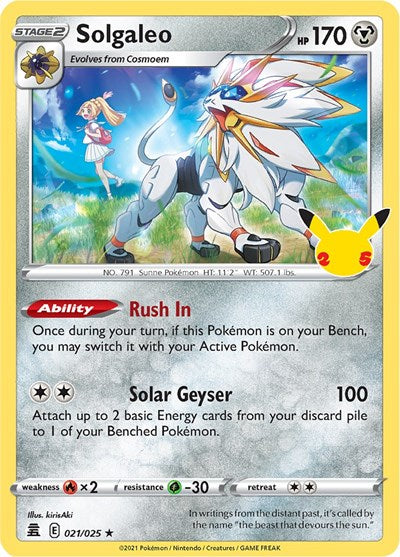 Celebrations - 021/025 Solgaleo Holo Rare