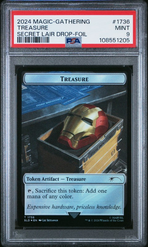 2024 Magic The Gathering Secret Lair Drop #1736 Treasure Secret Lair Drop-Foil PSA 9