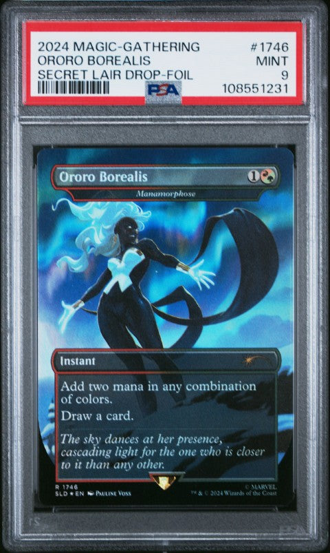 2024 Magic The Gathering Secret Lair Drop #1746 Ororo Borealis Secret Lair Drop-Foil PSA 9
