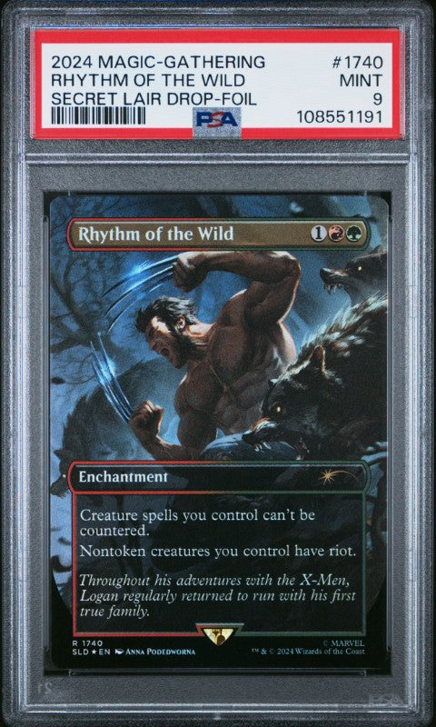 2024 Magic The Gathering Secret Lair Drop #1740 Rhythm Of The Wild Secret Lair Drop-Foil PSA 9