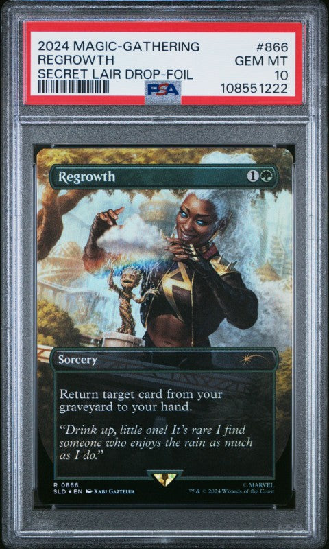2024 Magic The Gathering Secret Lair Drop #866 Regrowth Secret Lair Drop-Foil PSA 10